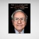 Картина на холсте на стену в офис для мотивации Уоррен Баффет цитата, 30х40 см, Холст полиэстеровый